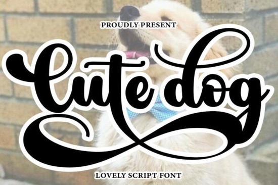 Cute Dog Font Font